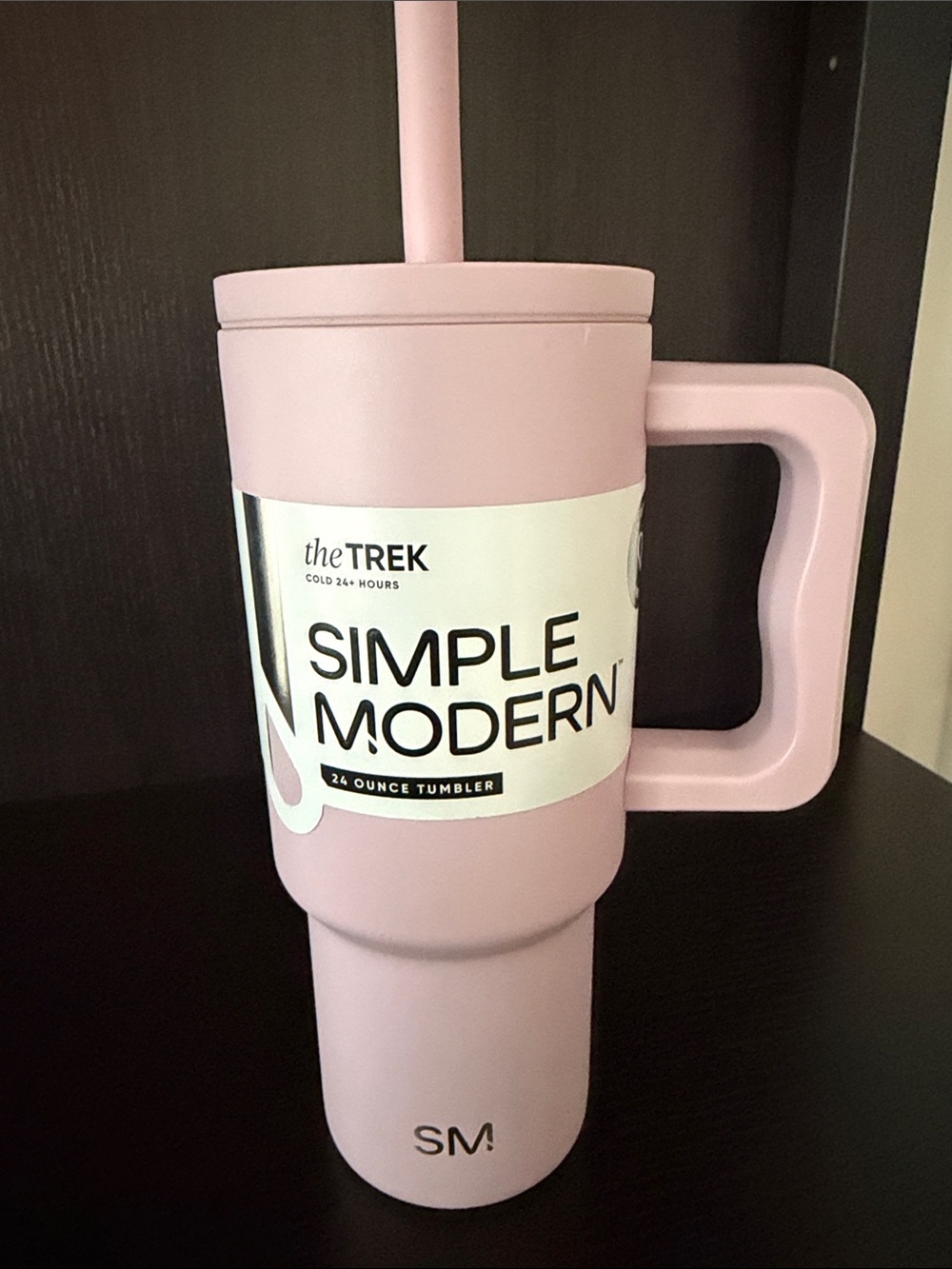 Simple Modern The Trek 24oz Pink Tumbler with Handle